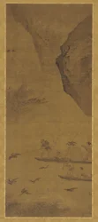 Fiskeri med skarver, Qing-dynastiet, 1600-tallet.