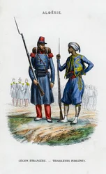 Fremmedlegionær og indfødt skarpretter, fransk hær i Algeriet