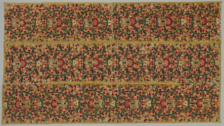 Fire grænser fra et sengetæppe, 1700-tallet.