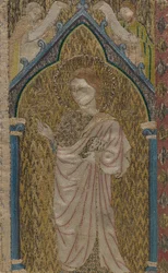 Fragment af en Orphrey, britisk, 13. århundrede.
