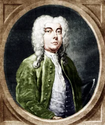 Francesco Bernardi SENESINO - gravering. Italiensk mandlig mezzosopran castrato. 1680-1750. sang i Händels selskab. Skabt mange roller i Händels operaer. Kastreret.