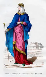 Frankisk kvinde fra karolingernes tid, 890-900 1882-1884