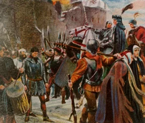Frederick I, markgreve af Brandenburg, nedkæmper Quitzows, 1414, 1936.