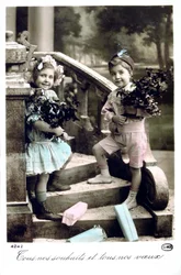Fransk postkort, c1900