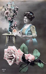 Fransk postkort, c1900