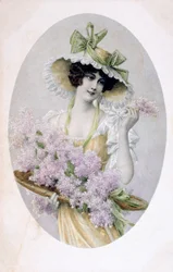 Fransk postkort, c1900