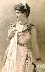 Fransk postkort, c1900