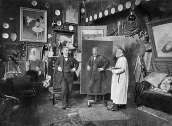 Fransk kunstner Louis-Robert Carrier-Belleuse maleri Doctor Boyen, 1906