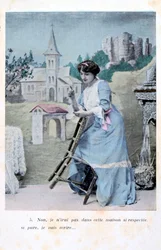 Fransk postkort, c1900