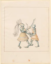 Freydal, The Book of Jousts and Tournament of Emperor Maximilian I: Combats...Plate 153, c1515.