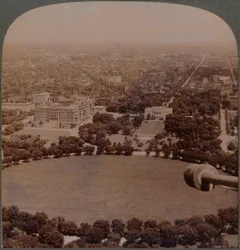 Fra Washington Monument N., Det Hvide Hus, Treasury and State Department, Washington, U.S.A.,