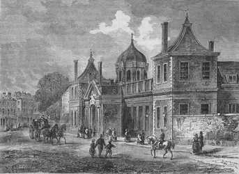 Forsiden af Montagu House, Great Russell Street, Bloomsbury, London, 1830 1878