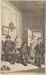 Frontispice til The Humors of Oxford, april 1730.