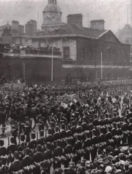 Begravelsesoptog af kong Edward VII, Whitehall, London, 20. maj 1910.