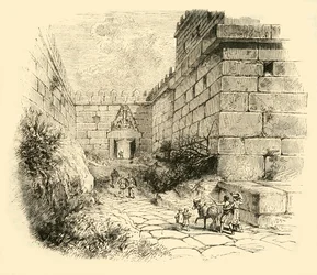 Løvernes port i Mykene, 1890.