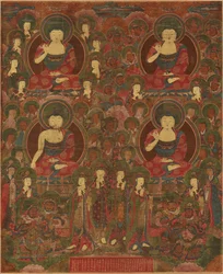 Indsamling af fire buddhaer
