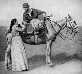 Gaucho-kæreste bytter makkerkopper, Argentina, 1922