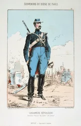 Gendarmerie Republicaine, belejring af Paris, fransk-preussisk krig, 1870-1871.