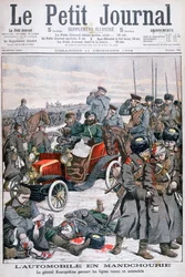 General Kuropatkin turnerede de russiske linjer i bil, Russisk-japanske krig, 1904