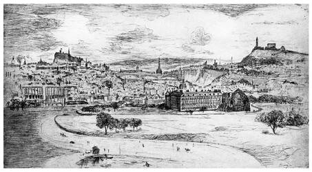 General View of Edinburgh, fra Arthurs Seat, 1900