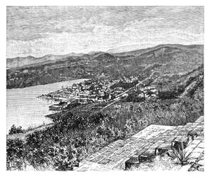 Generelt billede af Castries, St Lucia Island, c1890