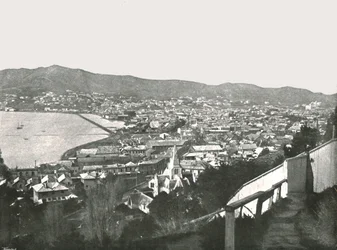 Generel udsigt over byen, Wellington, New Zealand, 1895.
