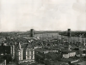 Generelt billede, der viser Brooklyn Bridge, New York, USA, 1895.