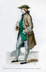 Herre i jagtdragt, 1700-tallet 1882-1884