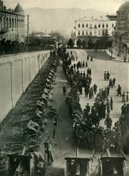 Tyske kanoner erobret af den russiske hær, Første Verdenskrig, c1915, c1920.