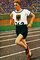 Den tyske løber Lina Radke, 1928.