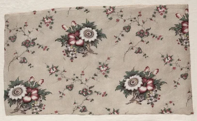 Glaseret Chintz Fragment, ca. 1830.