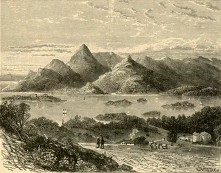 Glengariff Harbour og Bantry Bay fra Eccles Hotel, 1898.
