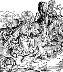 Gud skabte Eva fra Adams ribben, 1493