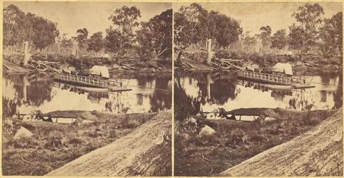Golbourn Punt i Seymour, Australien, 1860