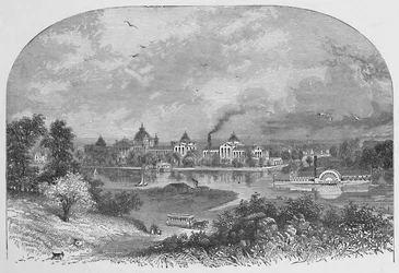 Regeringsbygninger på Wards Island, 1883