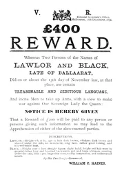 Regeringsmeddelelse - For Lawlor and Black, c1854, 1902