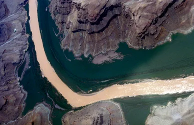 Grand Canyon med Colorado-floden, Arizona, USA