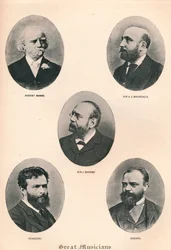 Store musikere - tavle VIII., 1895