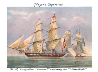 H.M.Brigantine Buzzard fanger The Formidable, 1936.