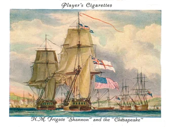 H.M.Frigate Shannon and the Chesapeake, 1936.