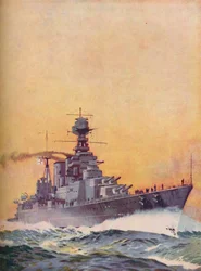 HMS Hood blev nedlagt i 1916 og færdiggjort i 1920, 1937