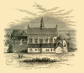 Hall of Winchester House, c1878.
