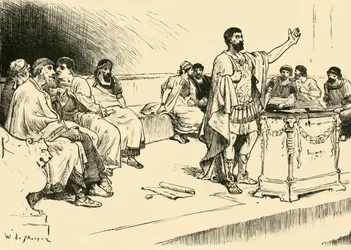 Hannibal i forsamlingen i Kartago, 1890.