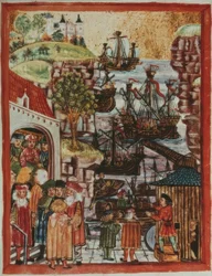 Hansiske skibe 1497 / bog illuminator.