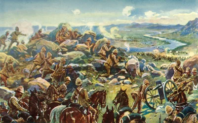 På vej af Cronje - General French blokerer vejen ved Koodoosrand Drift, 1901.