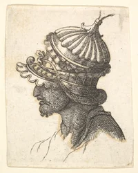 Hjelmhoved, 1600-tallet.