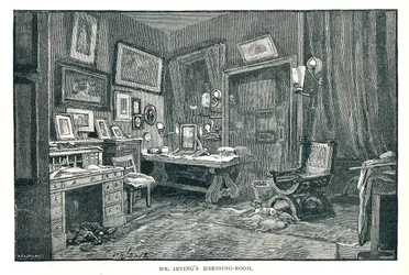 Henry Irvings Dressing Room, 1891