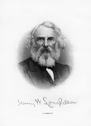 Henry Wadsworth Longfellow, amerikansk digter og lærer, slutningen af det 19. århundrede