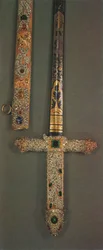Hilt og skede af Jeweled State Sword, 1953