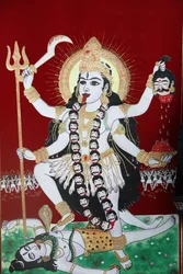 Hindu-gudinden Kali, Kathmandu, Nepal